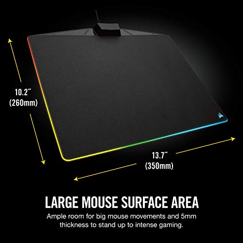 Corsair Tapis De Souris Gamer Rigide Mm800 Rgb Polaris 400mm X 340mm X 35mm Ch 9440020 Eu