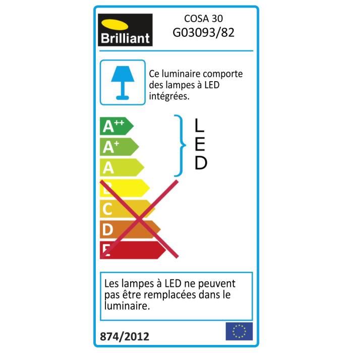 COSA Kit de 10 Spots ronds LED encastrables dexterieur Blanc O3cm