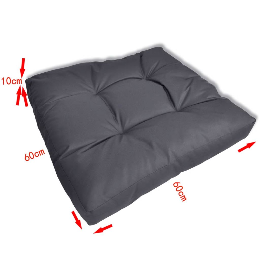 Vidaxl Coussin De Siege 60 X 60 X 10 Cm Gris