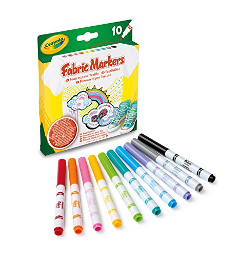 Crayola - Marqueurs Pour Tissu, 10 Piec ...