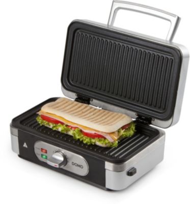 Gaufrier Multifonction Domo Do9136c - Inox - 1000w - 3 Jeux De Plaques
