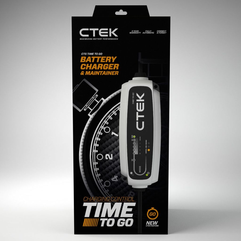 Ctek Ct5 Time To Go - Chargeur De Batterie Et Mainteneur - 8 Phases - 12v 5a