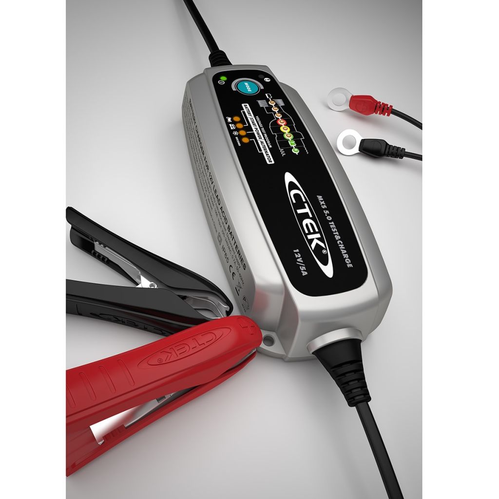 Ctek Mxs 5.0 12v - Chargeur De Batterie Et Mainteneur De Charge Automatique - 8 Etapes - Compensation De Temperature