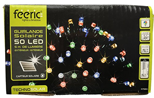 Guirlande Solaire Multicolore 50 Led 5 Metres Extint