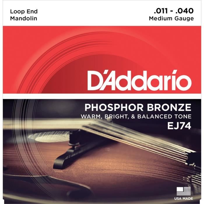 D'addario - Cordes Mandoline Bluegrass - J74