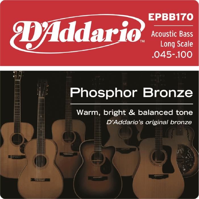 Daddario Epbb170 Jeu De Cordes Pour Guitare Acoustique Basse - Pb45-100