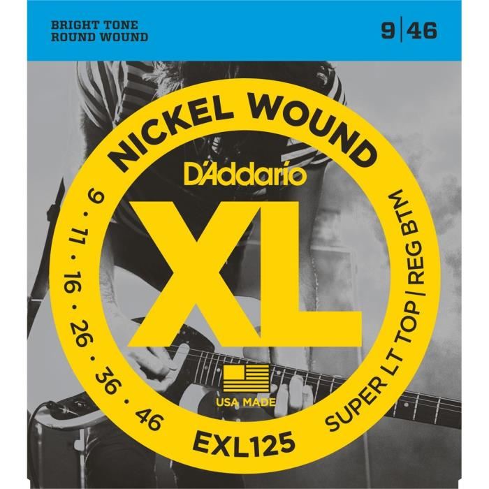 Daddario Exl125 Jeu De Cordes Pour Guitare Electrique - Super Lthb - 09-11-16-26-36-46