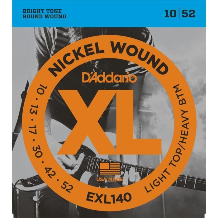 Daddario Exl140 Jeu De Cordes Pour Guitare Electrique - Lthb - 10-13-17-30-42-52
