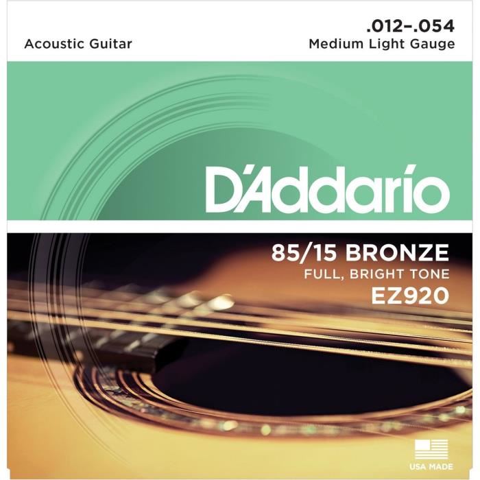 D'addario And Co Ez920 85/15 Bronze Medium Light 12-54
