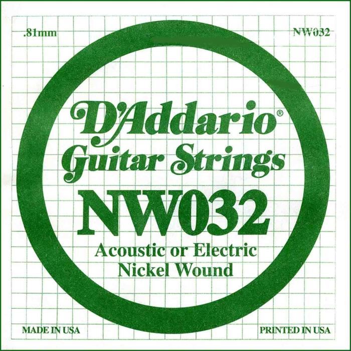 DADDARIO NW032 Jeu de cordes pour guitare electrique en nickel 032