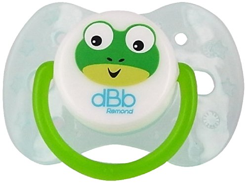 DBb Remond Sucette Anatomique Silicone Grenouille Bleu Translucide 1er age Lot de 2