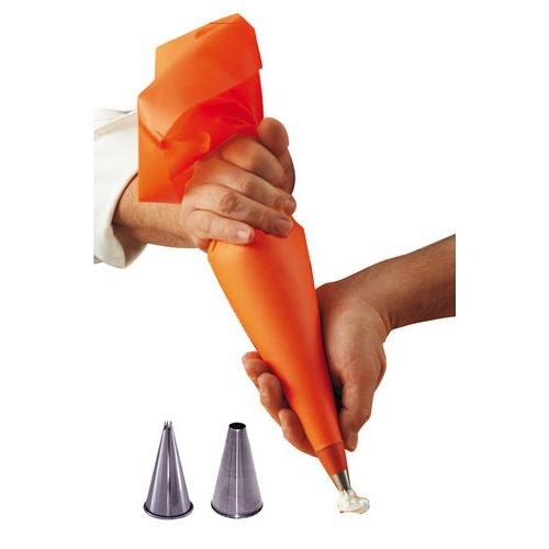 Poche patissiere professionnelle en silicone 2 douilles La poche 2 douilles