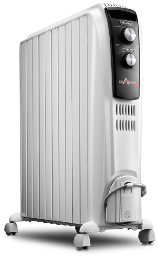 Radiateur Bain Dhuille Dragon4 Delonghi - 2500w - 3 Allures De Chauffe - Technologie Real Energy - Effet Cheminee