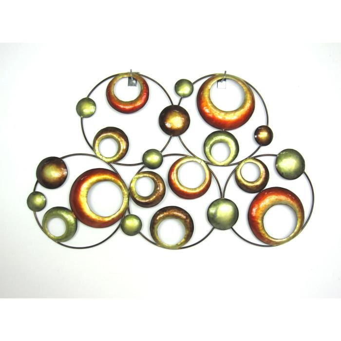 Decoration murale Murale Cercles Colores Metal L 7176 x P 4382 x H 254 cm