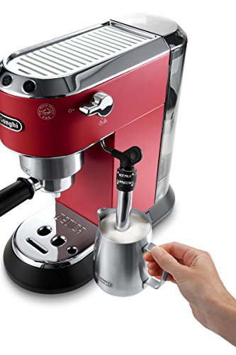 DeLonghi DEDICA EC 685R Machine a cafe avec buse vapeur Cappuccino 15 bar rouge