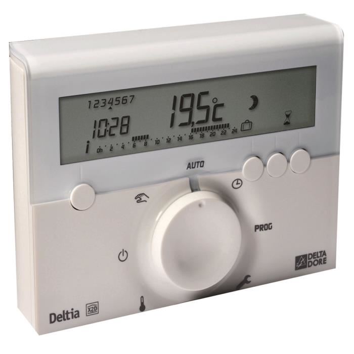 Delta Dore Thermostat D'ambiance Deltia 8.00 Programmable Electronique Filaire