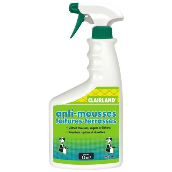 Anti mousses toitures terrasses CLAIRLAND PAE 750mL
