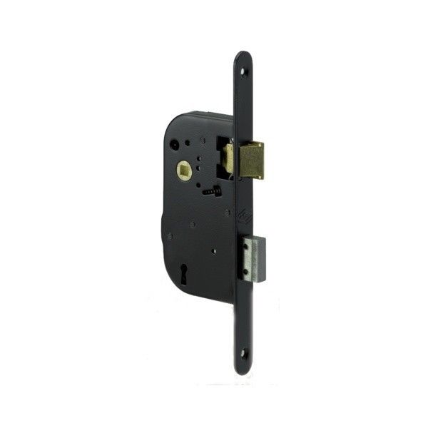 Serrure A Larder 4g Droit Axe 50mm Fouillot Equerre Finition Noir Bout Rond - Jpm - 000210-02-1x