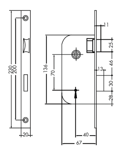 000210-02-11 SERRURE 4 GORGES AXE 50 JPM 210 DTE
