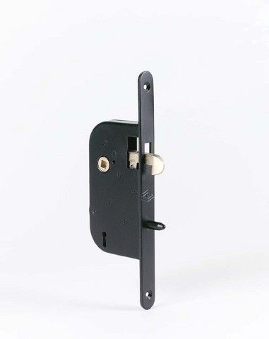 Serrure A Larder 4g Droit Axe 50mm Fouillot Equerre Finition Noir Bout Rond - Jpm - 000210-02-1x
