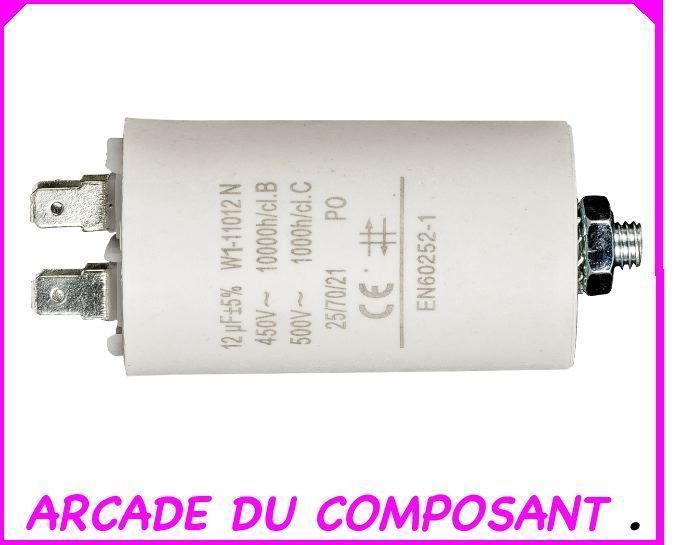 Pieces Dappareils Fixapart W1 11012n Condensateur Uf 120 450 V Terre