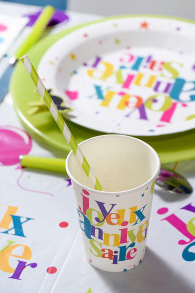 10 Gobelets anniversaire festif Cod.83007