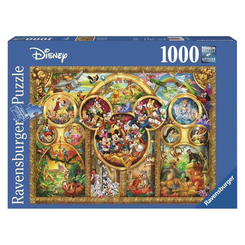 Puzzle 1000 Pieces Ravensburger - Le Monde Magique De Disney - Jaune - Dessins Animes Et Bd - Adulte