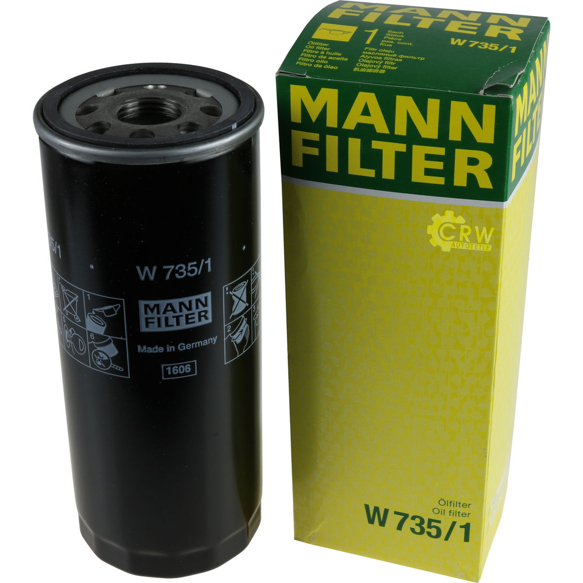 1x Filtre À Huile Mann-filter W 735/1 Audi V8 Trois Volumes A6 A6 Avant