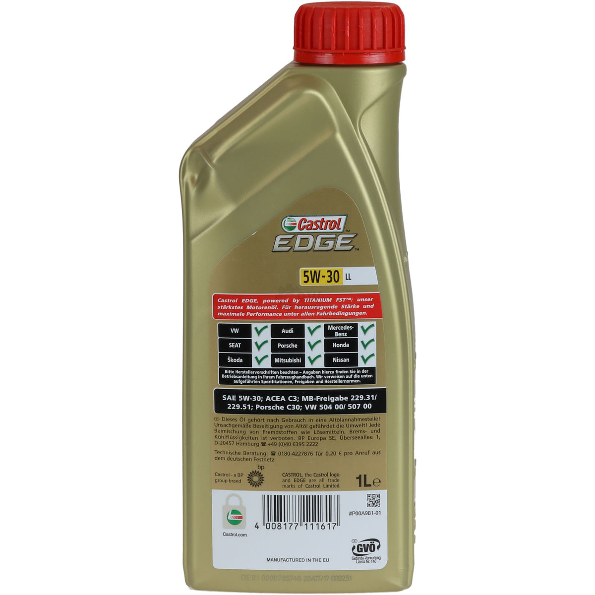 Huile Moteur Castrol 468567 Edge 5w30 Ll 1l