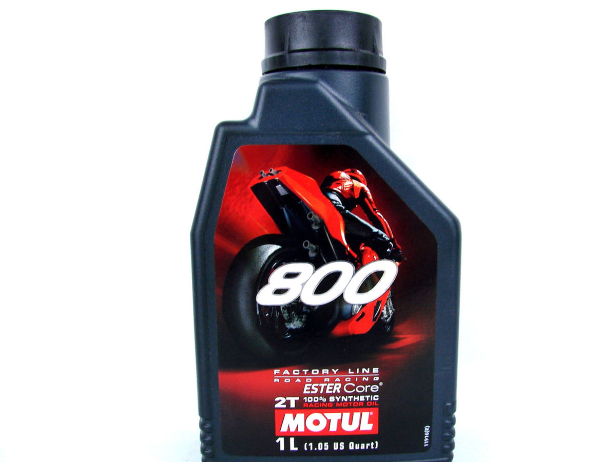 Bidon De 1l D'huile 2 Temps Motul 800 Factory Line Road Racing Pour Moto Circuit