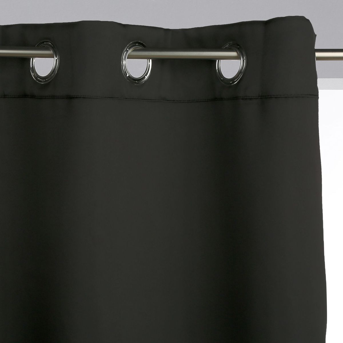 Paire de rideaux occultants (135 x H240 cm) Uni Noir