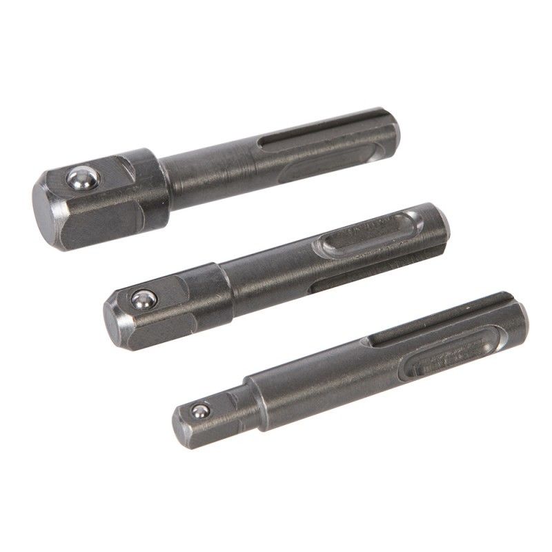 3 porte-douilles SDS-Plus - 1/4 , 3/8  & 1/2  - SILVERLINE