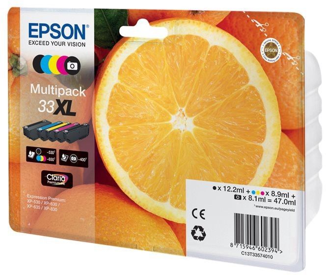 Epson D'origine Epson Expression Premium XP-640 Series cartouche d'encre (33XL / C 13 T 33574021) multicolor multipack (pack de 5)