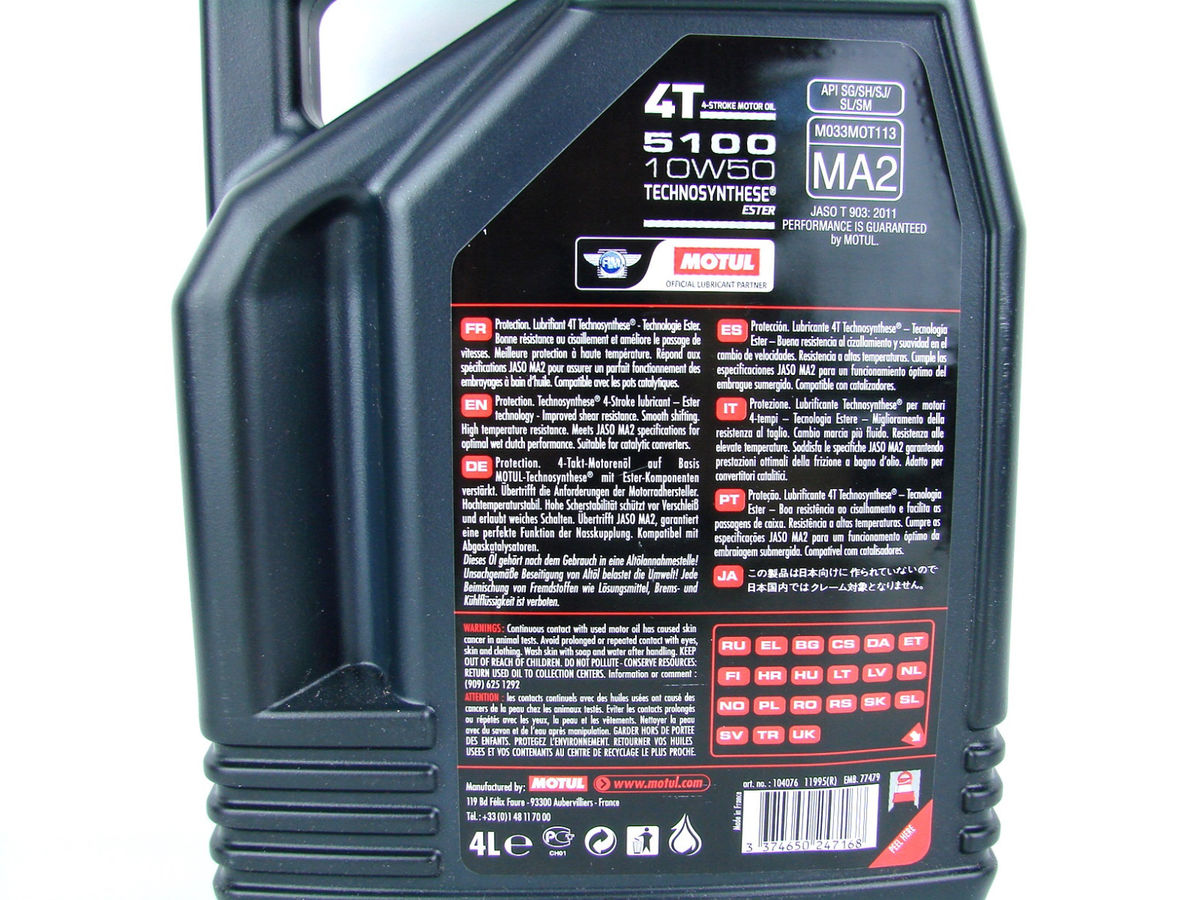 Huile Moteur 4t Motul 5100 10w50 4l
