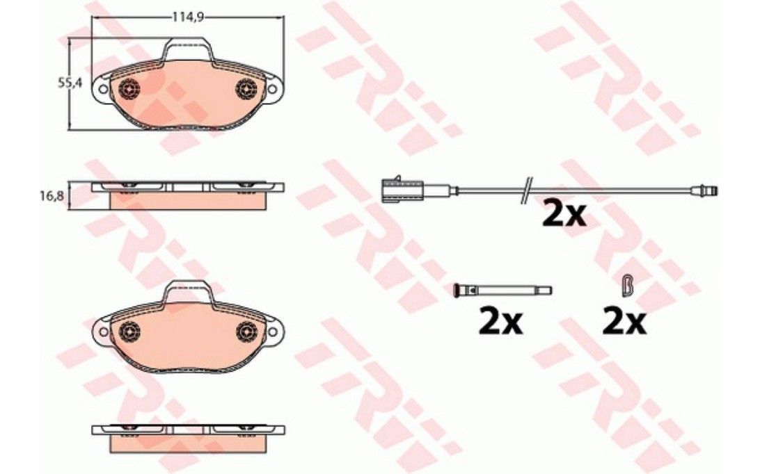TRW Kit de plaquettes de frein frein a disque