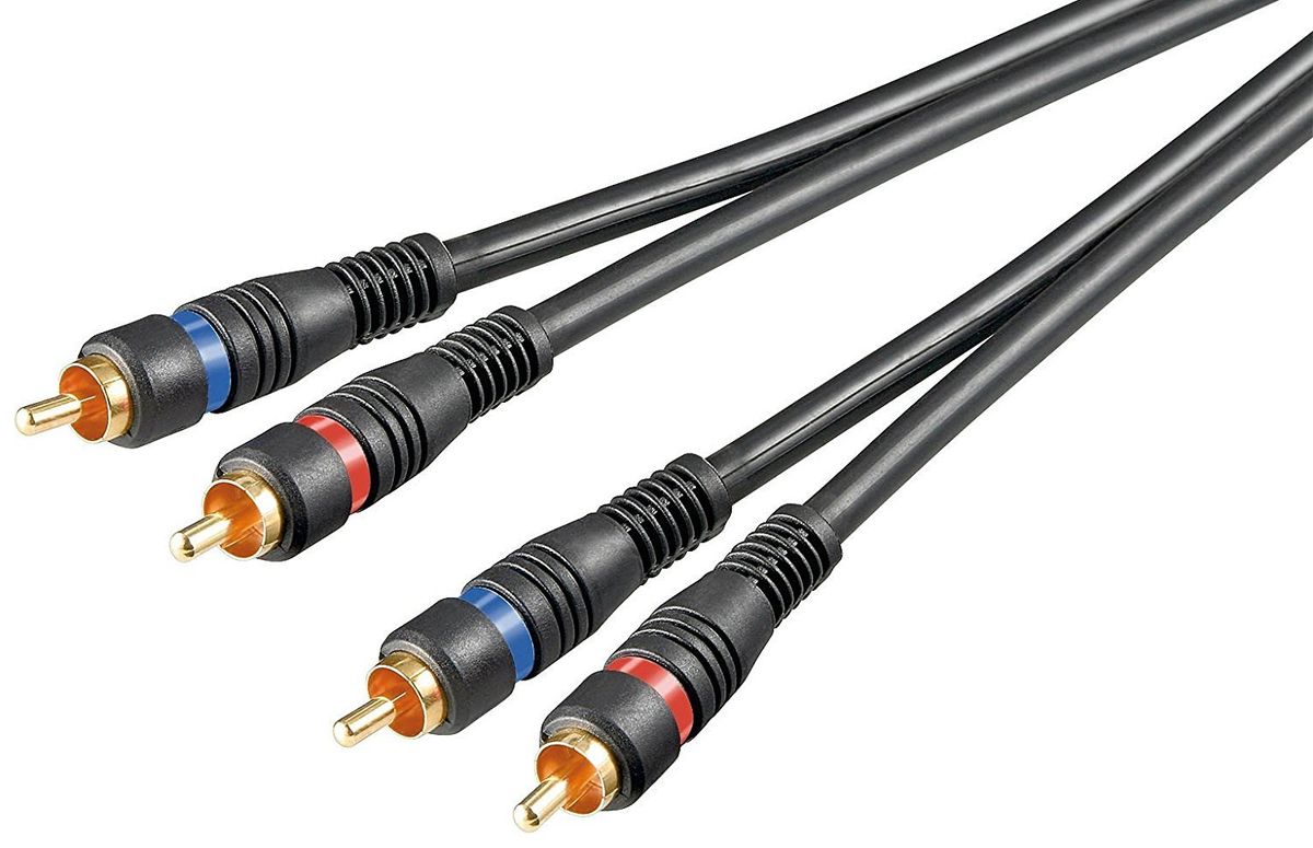[Ref:50434-3] Lot de 3 Cables Audio Stereo 2 x RCA Male Blinde 10 m Noir