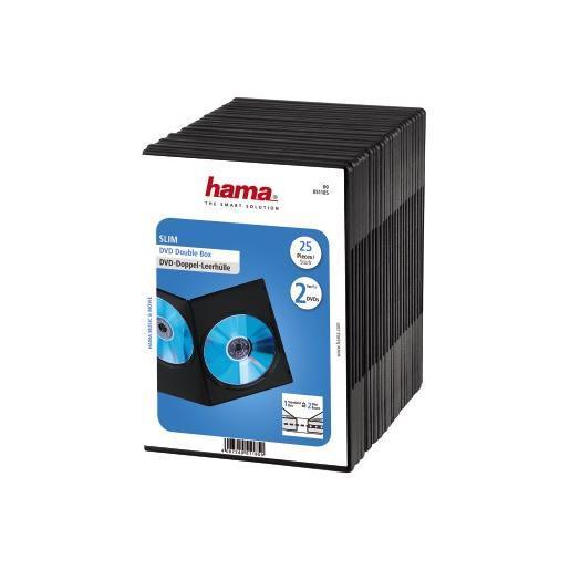 Hama Lot de 25 boitiers DVD Slim pour 2 DVD