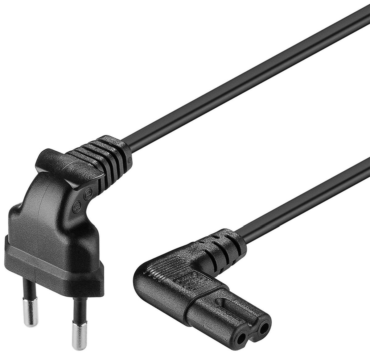 Ref56587 2 GOOBAY Lot de 2 Cordons Electrique Coude Euro Type C CEE 716 