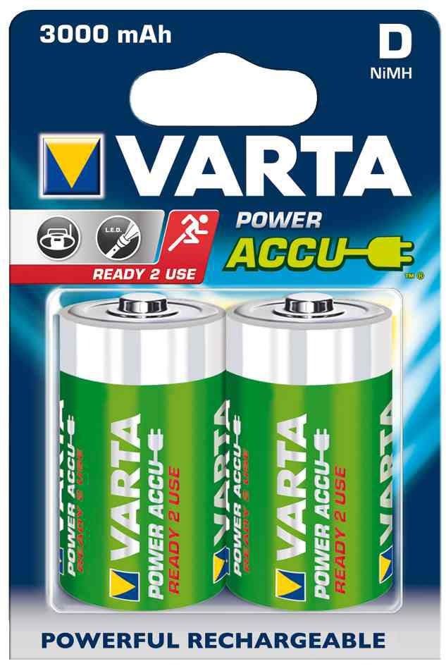 Piles batteries D / Mono Varta Power Accu Varta 56720 (3,000mAh) 2x