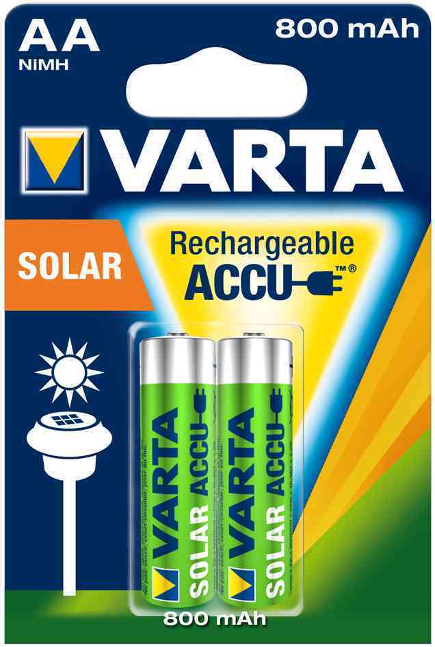 Accu LR06 (AA) NiMH Varta Solar HR06 800 mAh 1.2 V 2 pc(s)
