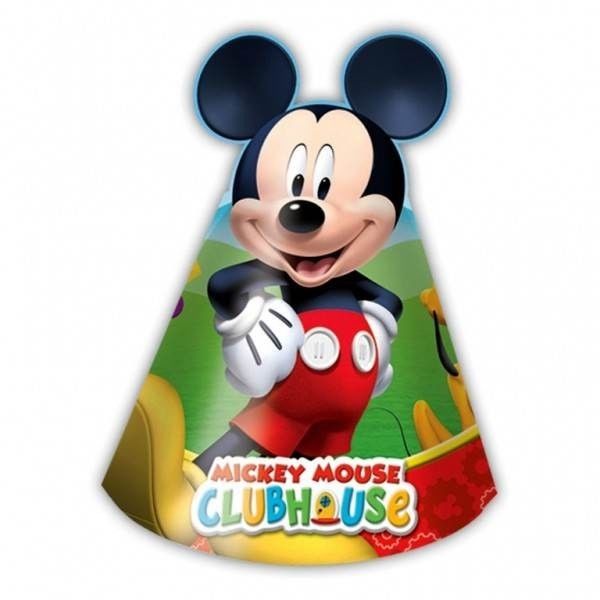 6 Chapeaux Carton Mickey Mouse Cod.61435