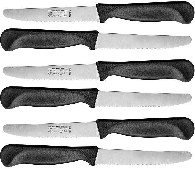 6 Couteaux De Petit-dejeuner A Lame Crantee