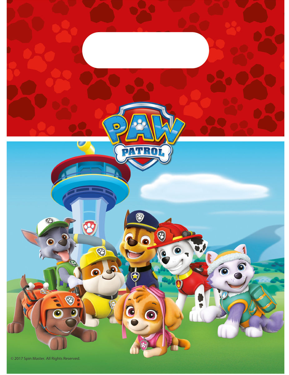 Paw Patrol Pat Patrouille Sac A Bonbons 6 Pieces Multicolore 23 X 165 Cm