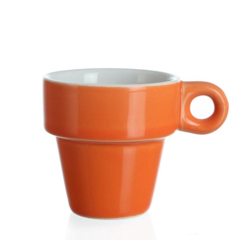 Tasse A Cafe Expresso So City Multicolore Ceramique Peinte 6 Pieces Compatible Lave Vaisselle