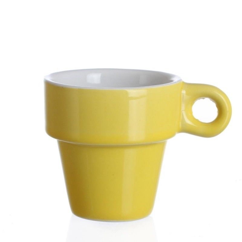Tasse A Cafe Expresso So City Multicolore Ceramique Peinte 6 Pieces Compatible Lave Vaisselle