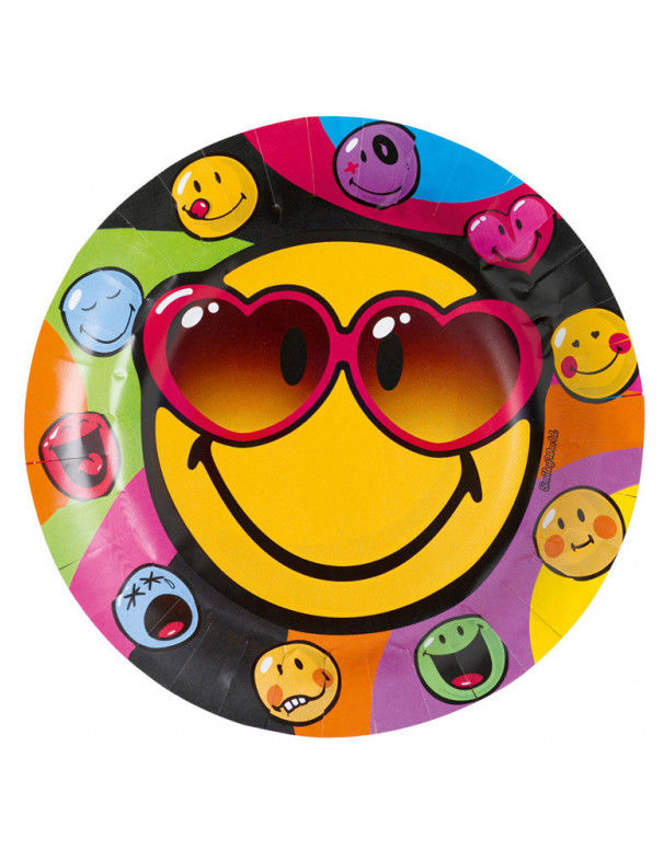 Amscan - 552426-8 Assiettes Smiley Expre...