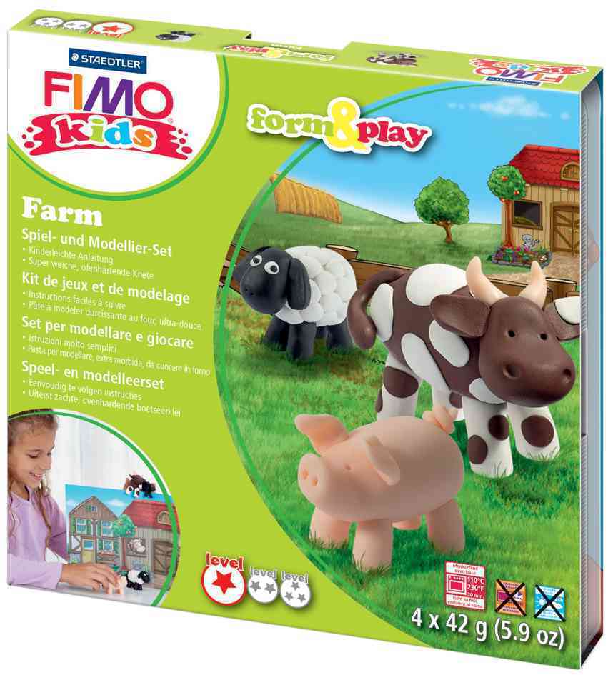 Kit De Modelage Fimo Kids Form Play Farm Animaux De Ferme Fimo