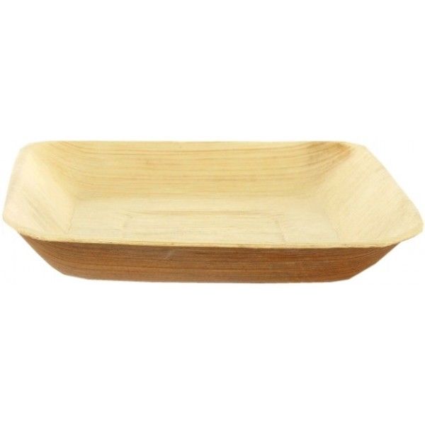 Assiettes Jetables En Palmier - Lot De 25 - 17 X 17 Cm