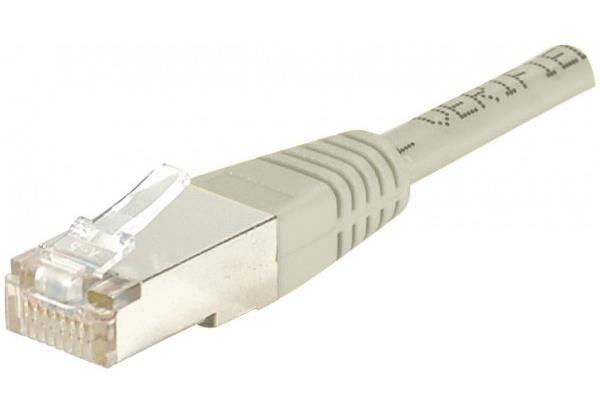 Cordon patch RJ45 - Cable droit Cat. 6 - Blinde FTP - Gris