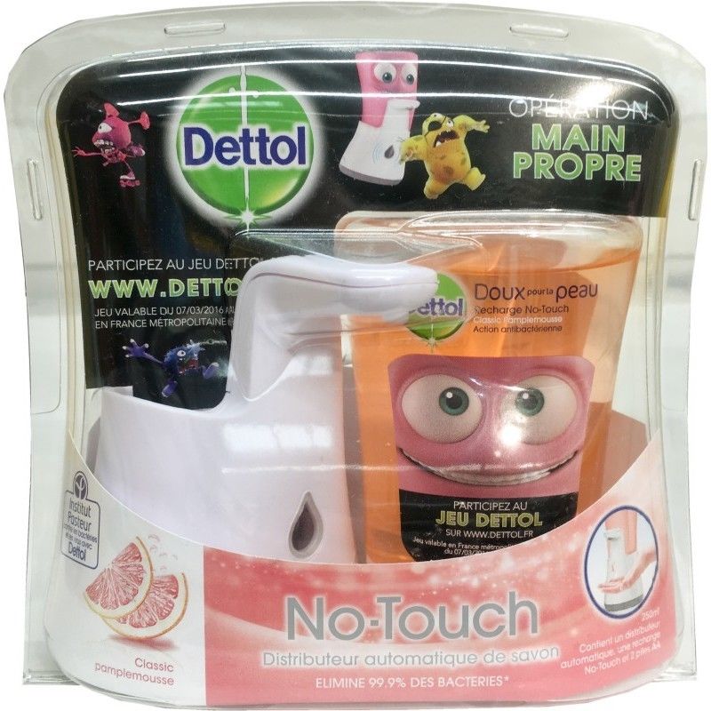 Distributeur de savon pamplemousse Dettol - le distributeur de 250 ml